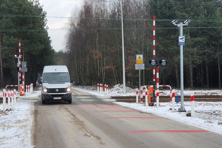 Skrzyżowanie we Włoszczowicach. Fot. Mateusz Frejlich/PKP PLK